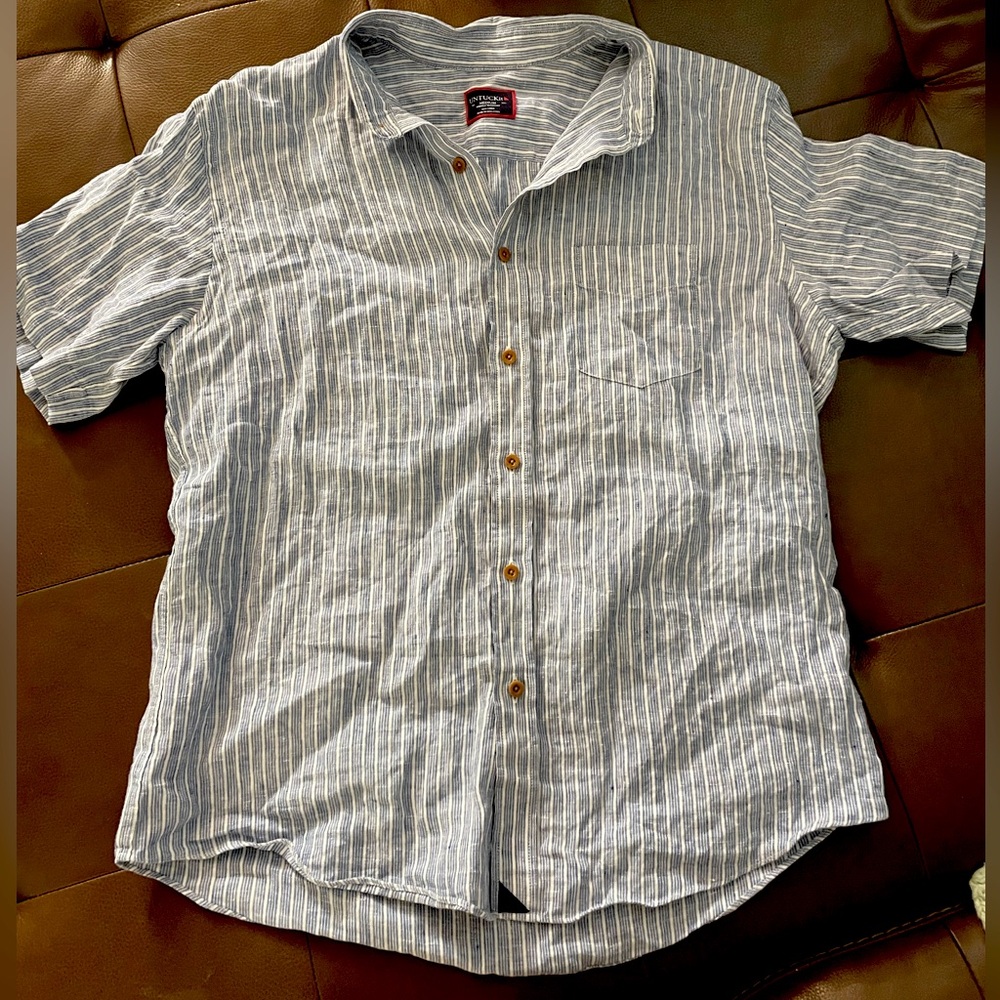 Mens Medium UNTUCKit Linen Button-Down Shirt - Great Condition
